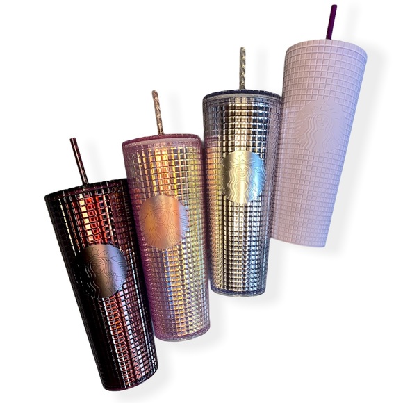 Starbucks Disco Grid Studded Bling Tumblr Bundle